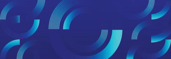 Blue gradient circle shape design. Modern circle abstract background. Minimalist glowing geometric lines vector