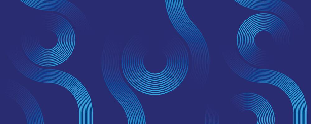 Blue abstract background. Geometric blue glowing lines shape. Geometric lines pattern. Modern shiny blue gradient lines. Futuristic technology