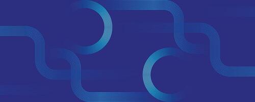 Geometric line shape. Modern shiny blue gradient lines. Futuristic technology concept. Blue abstract background vector
