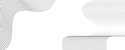 Futuristic white abstract background. Modern grey wave line vector