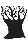 Tree plant branch black color object drawing autumn season happy halloween plant horror october month happy halloween day tree plant branch evil leaf nature happy halloween day october month event art vector