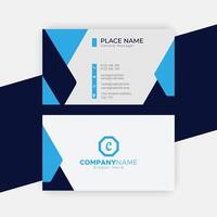Light Blue and white color elegant luxury business card design template vector