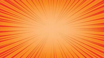 abstract comic speedy lines on orange color background vector