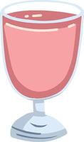 Pink Drink in a Stemmed Glass vector