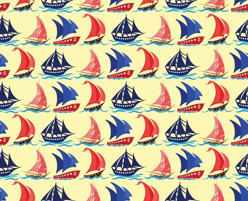 Seamless background with yachts.