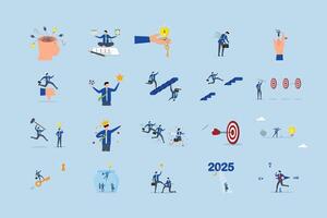 Business illustrations for growth and success vector