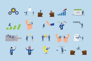 Business strategy illustrations for growth vector