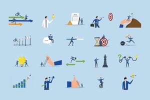 Business illustrations for strategy and success vector