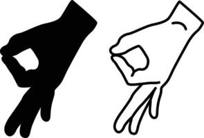 The Circle Game Gesture Silhouettes Flat and Outline Design vector