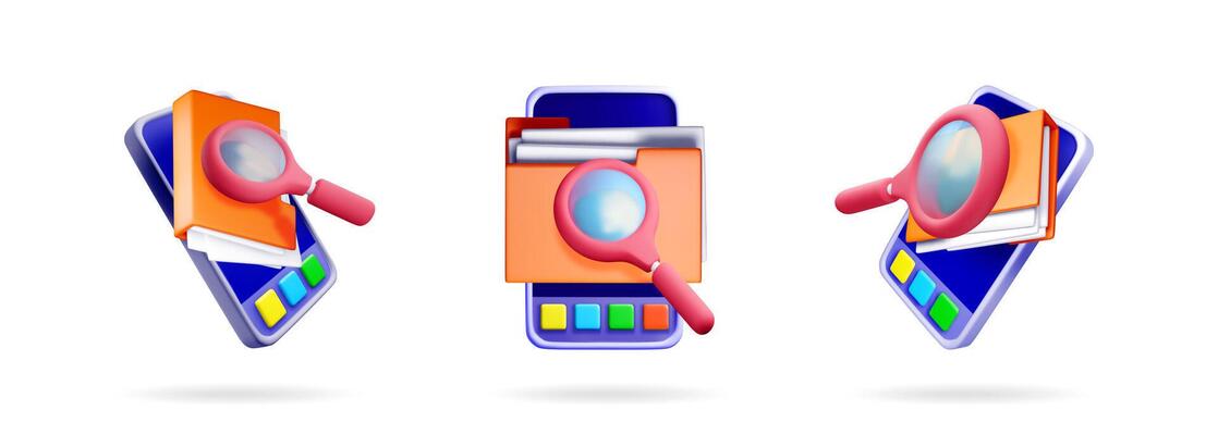 File manager application on phone screen