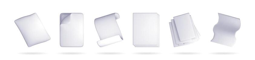 Blank paper designs various styles vector