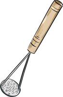 Vintage hand potato masher illustration vector