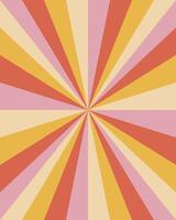 Retro radial sunburst pattern background vector