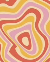 Retro groovy wavy background vector