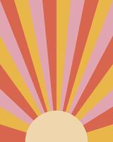 Retro sunburst background graphic vector