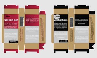 Wine Bottle Packaging Design vector