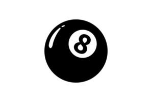 billiard ball figure eight flat icon. illustration vector
