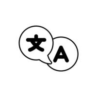 Icon a translate, isolated against a clean background. vector