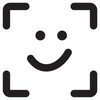 A smiley face in a square frame vector