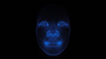 Multicolored Human Face Hologram VJ Loop video