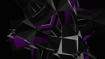 Transformation of an abstract neon-flashing figure. VJ Loop video
