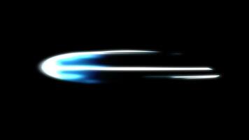 Horizontal fast moving bundle of energy. Animation of glowing speed lines video