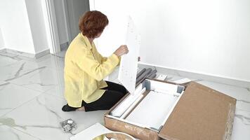 Unpacking and Assembling New Furniture for a Cozy Apartment Transformation video