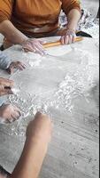 Mastering Pita Bread Together. a Bonding Moment in the Kitchen video
