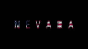 Nevada text filled with US flag pattern video