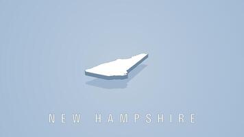 New Hampshire state 3D isometric render video