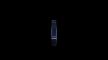 Edit pencil icon with glowing 3D style on black video