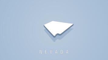 Nevada state isometric white shape video