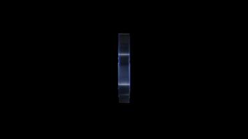 App grid icon with glowing 3D squares on black video