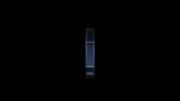 Home icon with glossy 3D glow on black background video