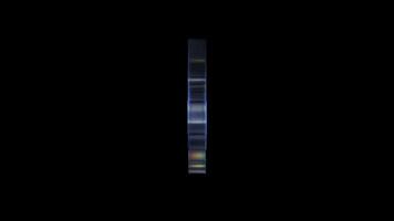 Glossy holographic unicorn silhouette on black background video