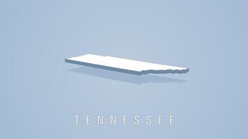 Tennessee state 3D isometric render video