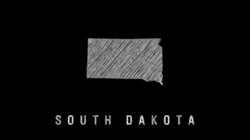 Sketch map of South Dakota with bold state name video