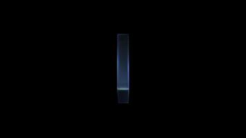 Rotating holographic copy icon on black background video