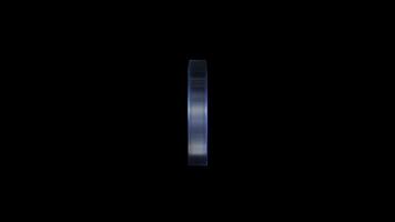 Glass bear walking cycle animation loop on black background video