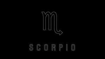 Scorpio zodiac sign appearing with an arrow video