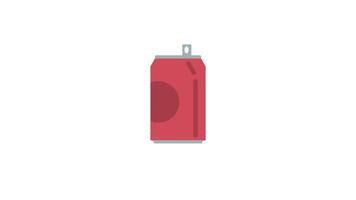 Red soda cans appearing on white background video