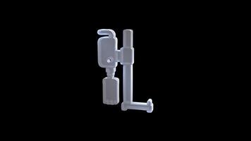 Rotating sanitizer dispenser on black background video