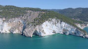 Flying View of Gargano Coast between Mattinata and Vieste video