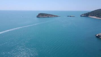 Aerial View of Isola di Campi, Gargano, Italy video