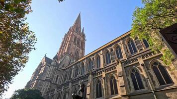 Gothic architecture under a clear blue sky video
