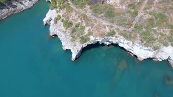 Aerial View of Gargano Coast between Mattinata and Vieste video