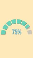 Smooth transition of a percentage bar video