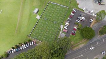 Drone sports fields and parking area video