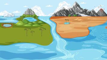 Transformation of landscapes and iceberg formation video