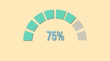 Circular progress bar fills from on a yellow background video